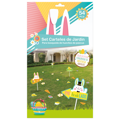 Carteles Para Jardín Búsqueda De Huevos, 54 Piezas Pascua | Big Party