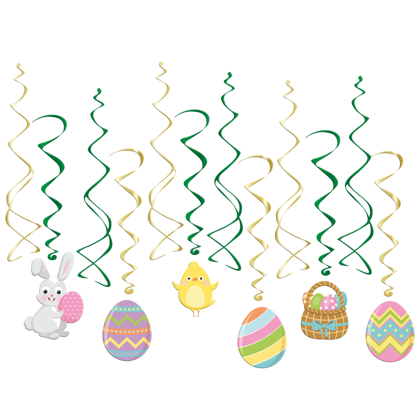 Set Espirales Colgantes Figuras Pascua | Big Party