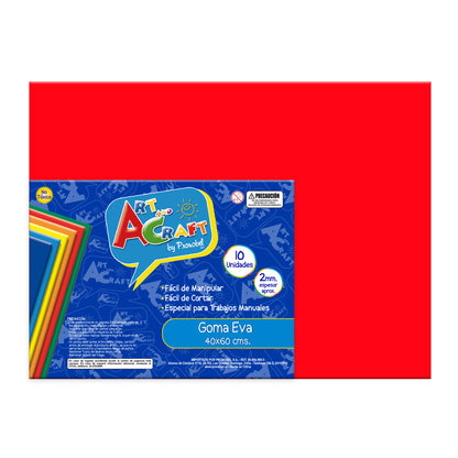 Goma Eva 40x60 cm 2 mm Rojo | Art & Craft