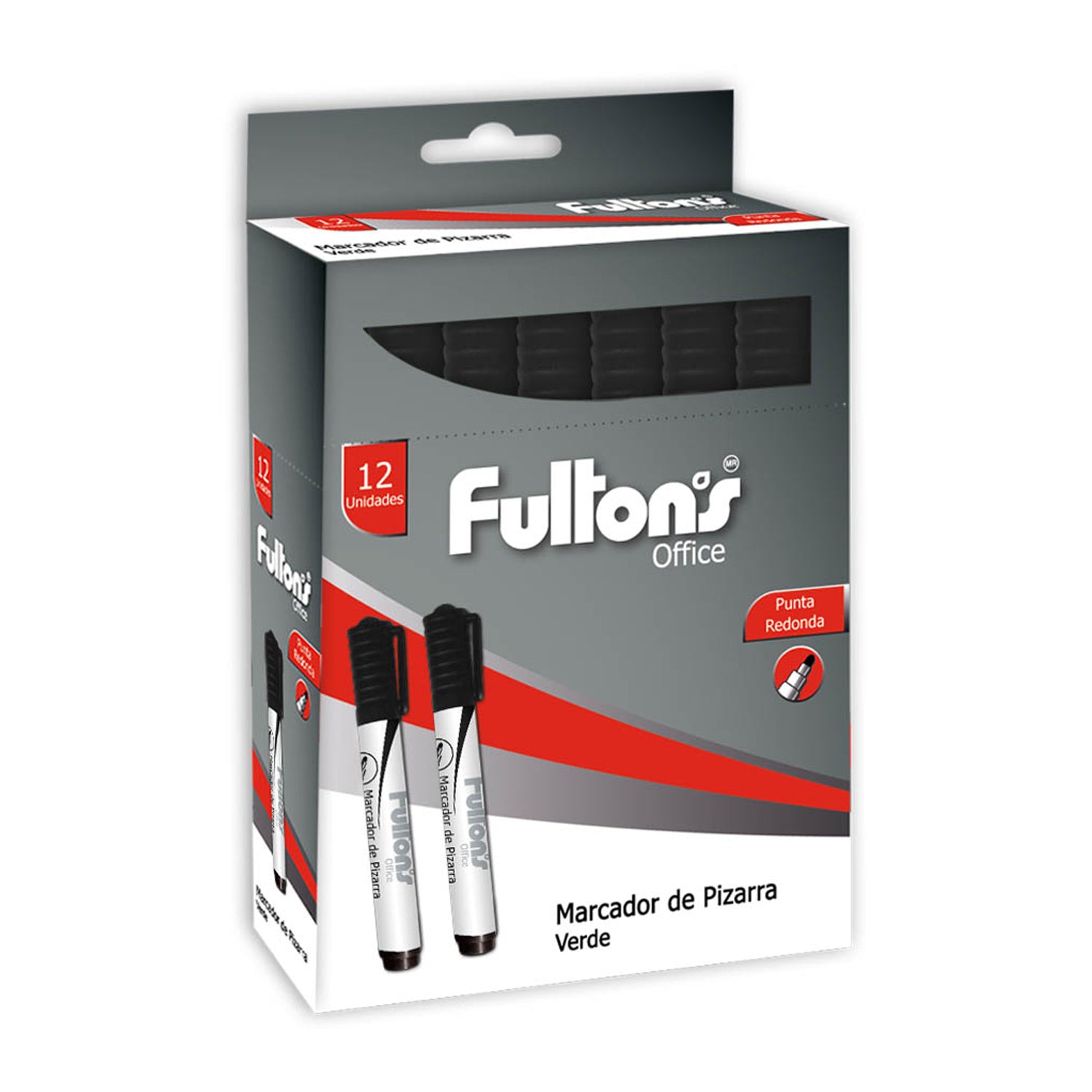 Marcador De Pizarra Desechable Punta Redonda Negro | Fultons