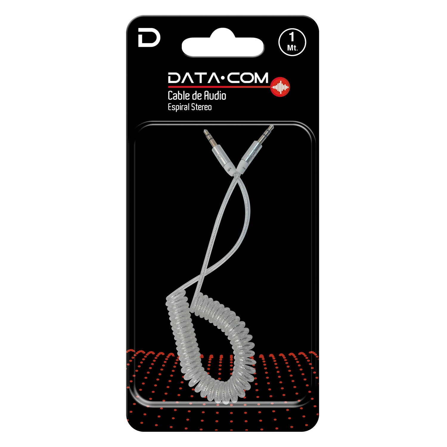 Cable Audio 3.5 a 3.5 Punta Metal Blanco 1 metro | Datacom