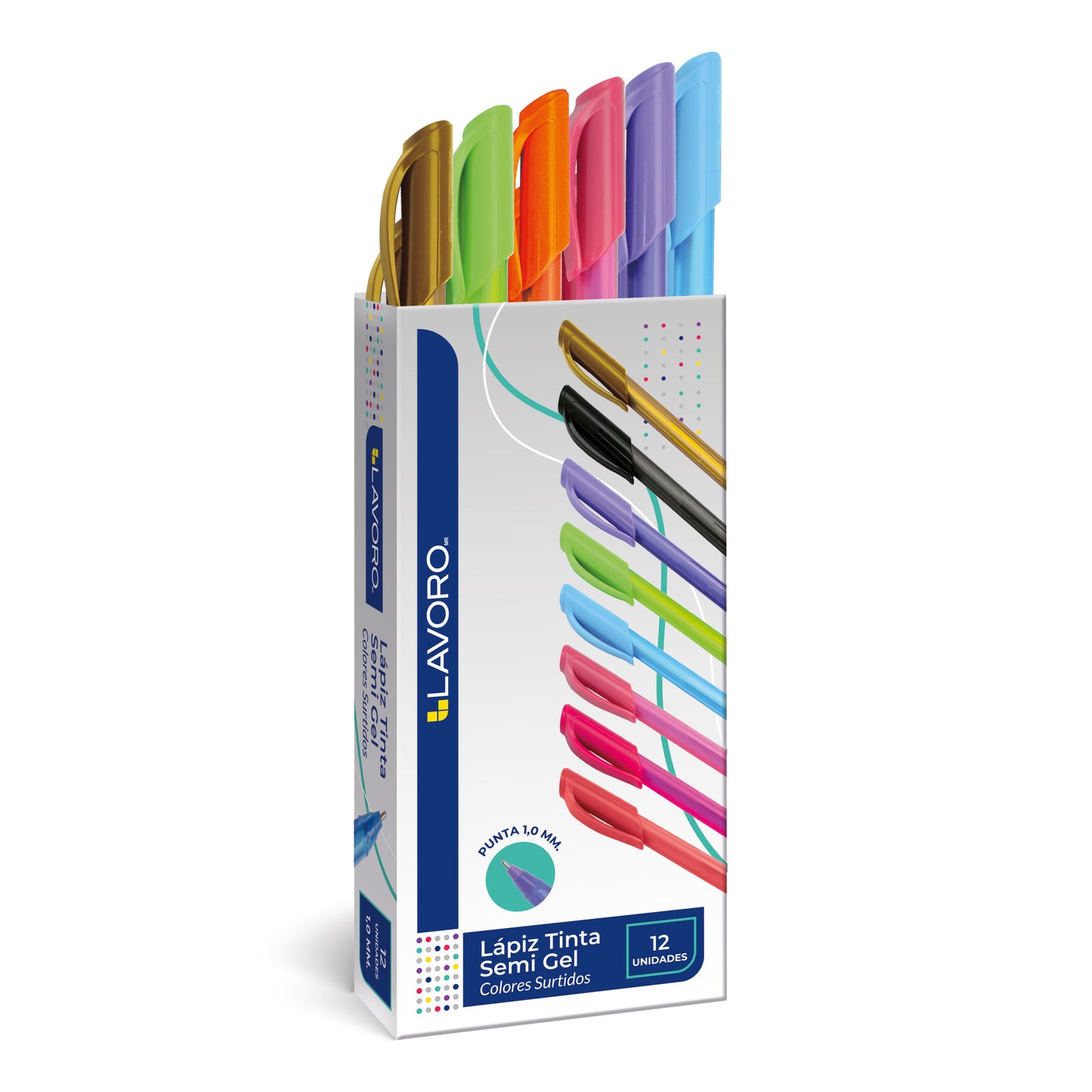 Lápiz Tinta Semi Gel 1,0mm Colores Surtidos | Lavoro