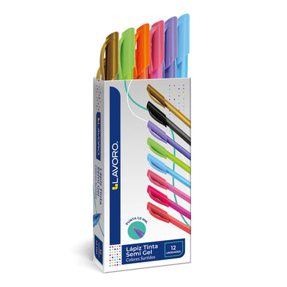 Lápiz Tinta Semi Gel 1,0mm Colores Surtidos | Lavoro