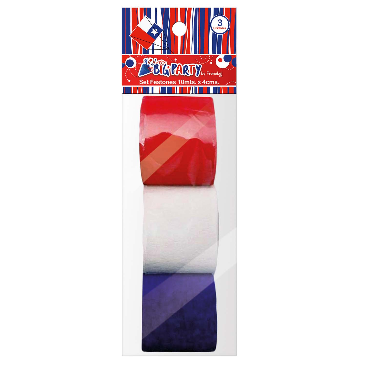 Set 3 Festones 10 metros x 4 cm | Big Party