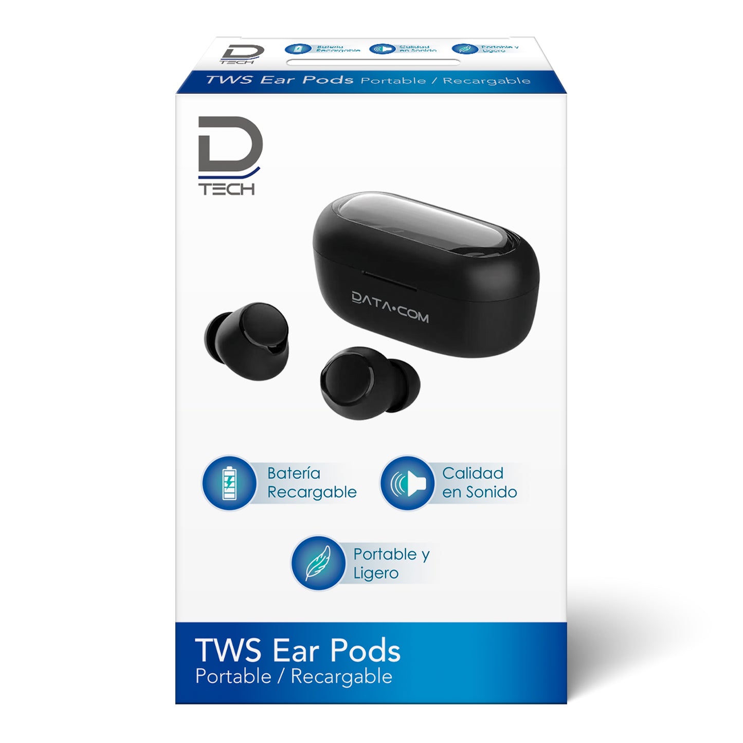 Audífono Earburds V5.3 Negro Datacom