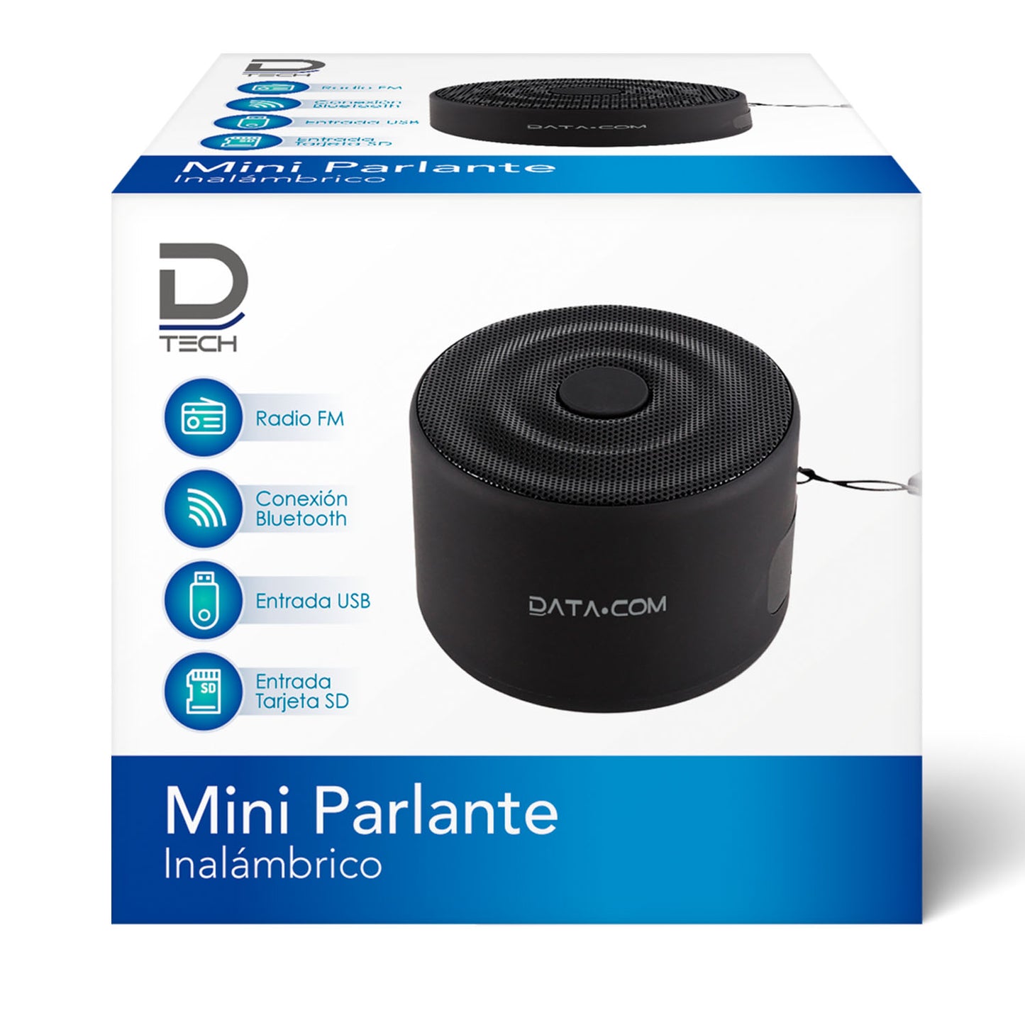 Parlante Redondo Mini Negro Datacom
