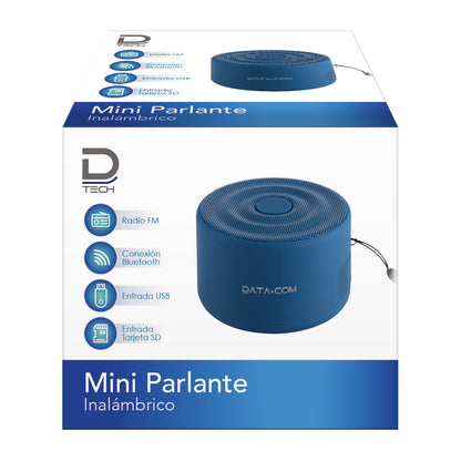 Parlante Redondo Mini Azul Datacom