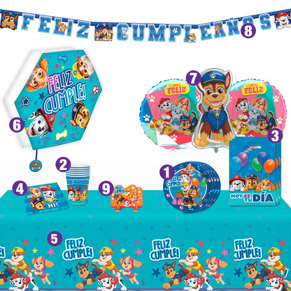 Set Cumpleaños para 6 Personas | Paw Patrol