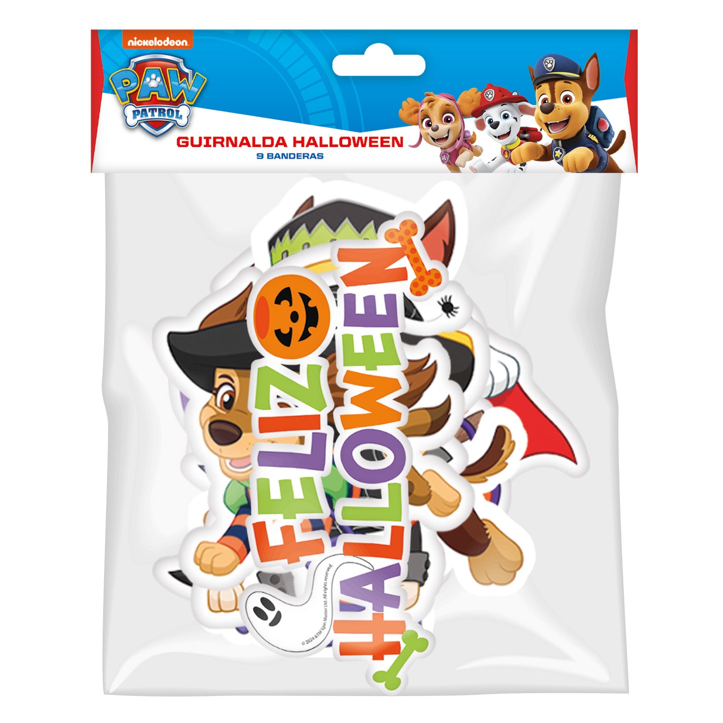Guirnalda Halloween 9 Banderas 1.6 m | Paw Patrol