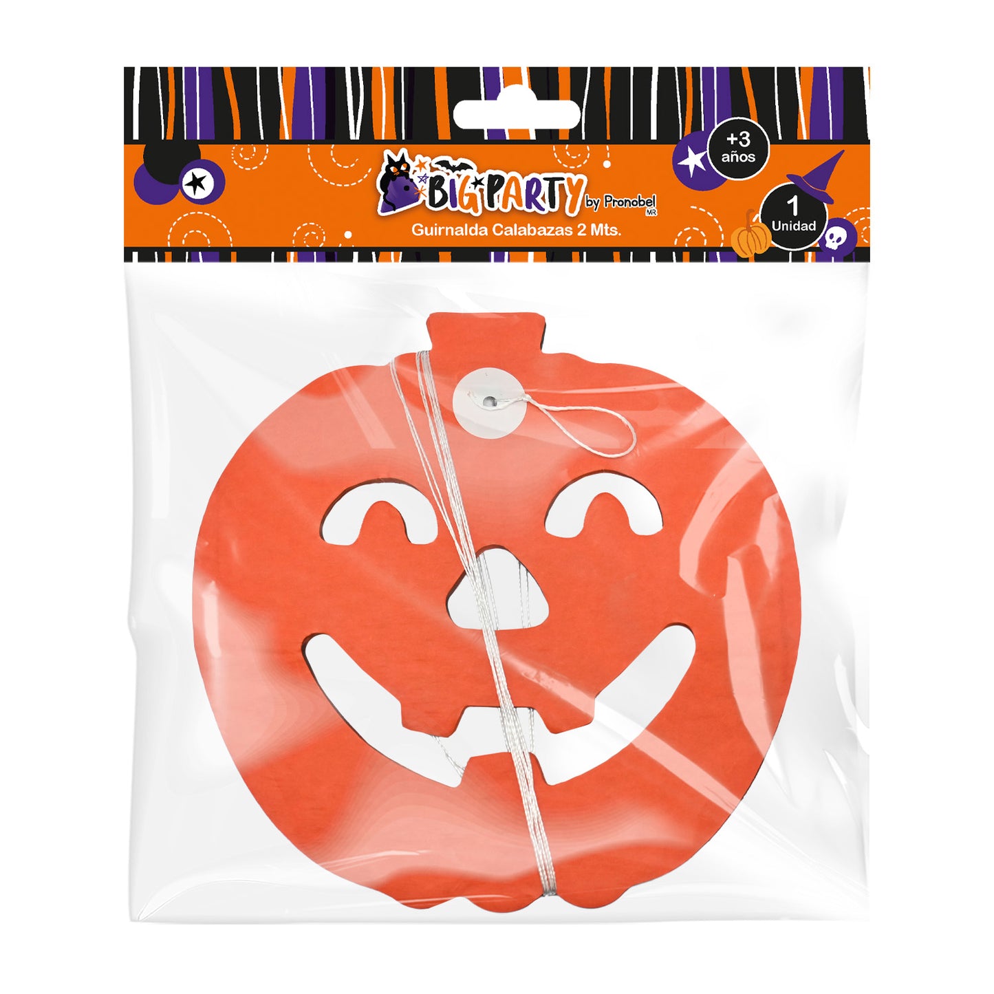Guirnalda Calabaza 2 m Halloween | Big Party