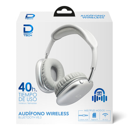Audífono Wireless Bluetooth 5.3 Silver | Datacom
