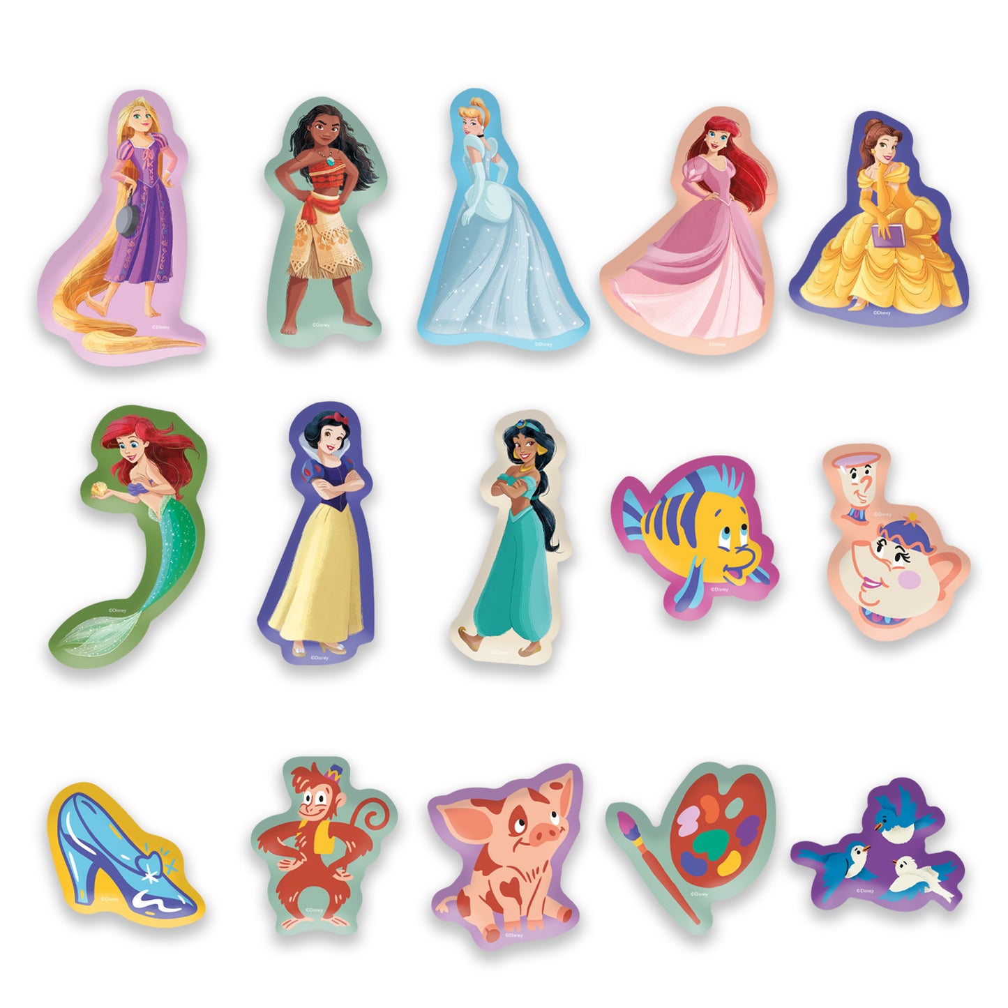 Juego De Madera Magnéticos Figuras 15 Piezas Princesas | Disney