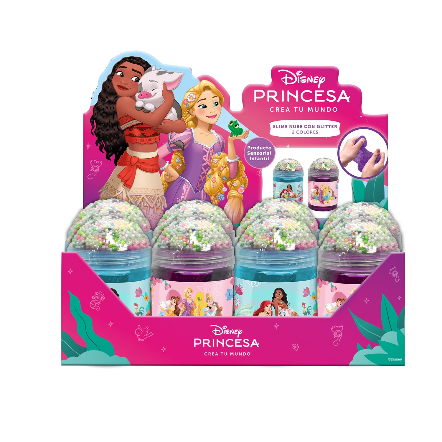 Slime Nube con Glitter Princesas | Disney