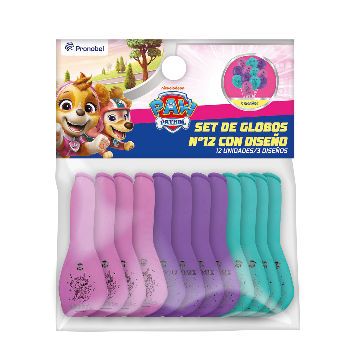 Globos Látex N° 12 Skye 12 Un | Paw Patrol