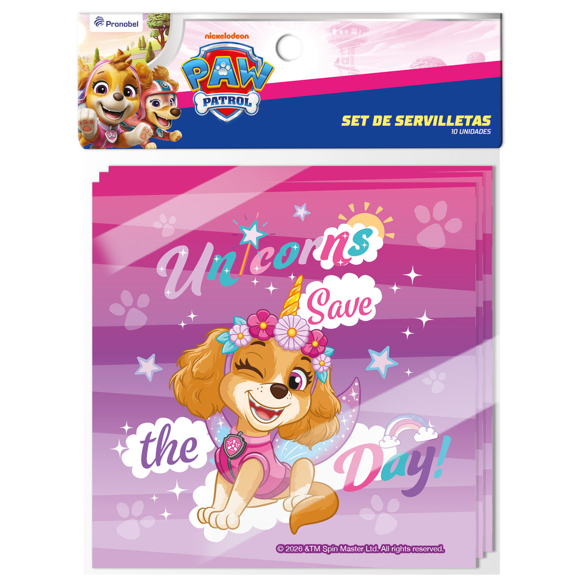 Servilletas 33x33 cm Skye 10 un | Paw Patrol