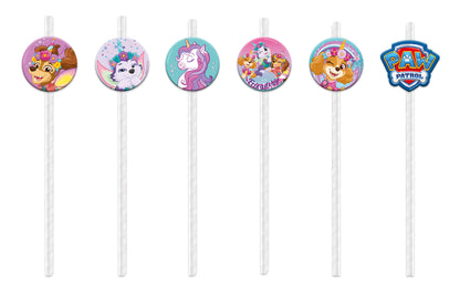 Bombillas De Papel 6x197 cm Skye 6 Un | Paw Patrol