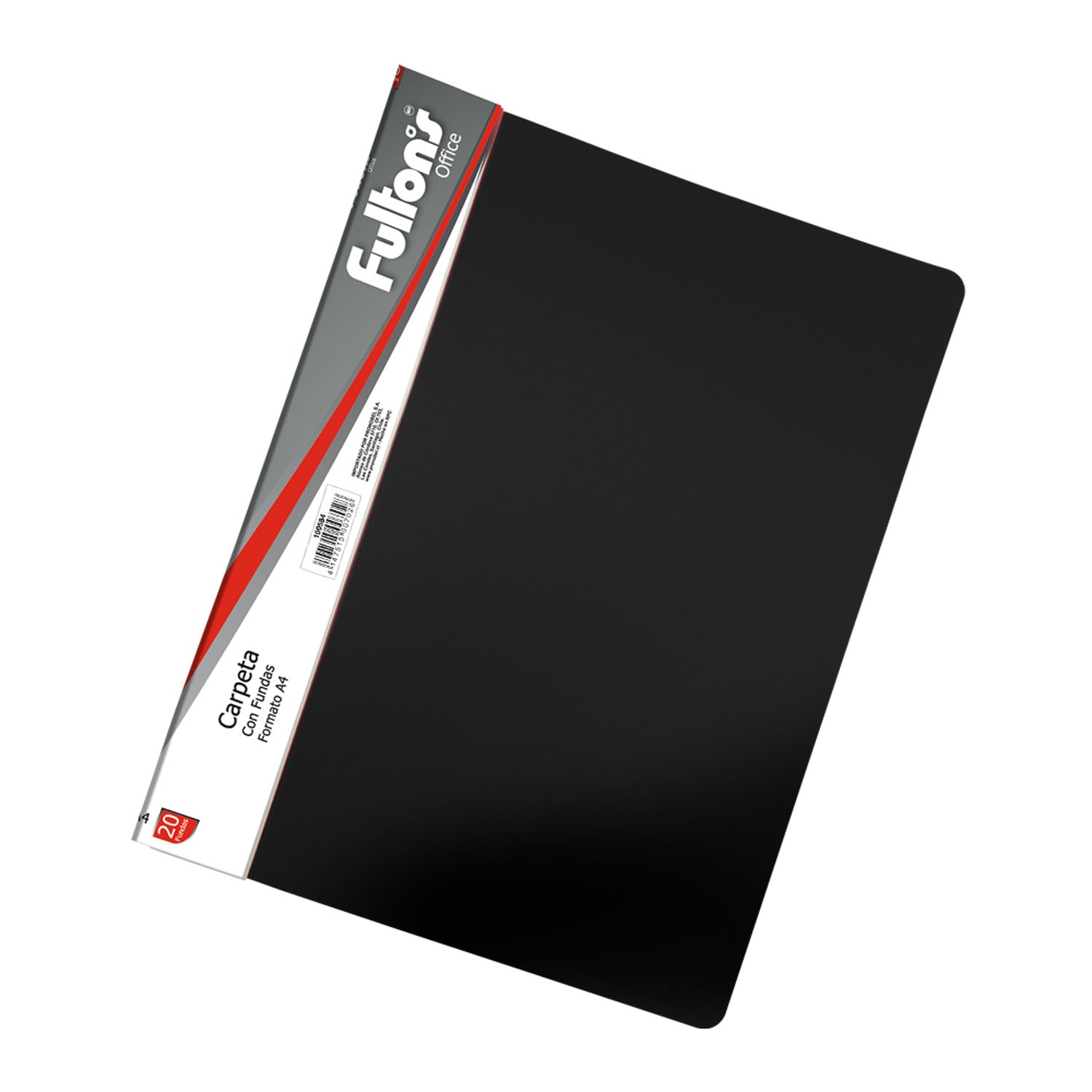 Carpeta con Fundas A4 20 Fundas Vinil Negro Fultons