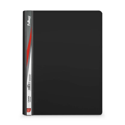 Carpeta con Tapa Transparente Oficio Vinil Negro | Fultons