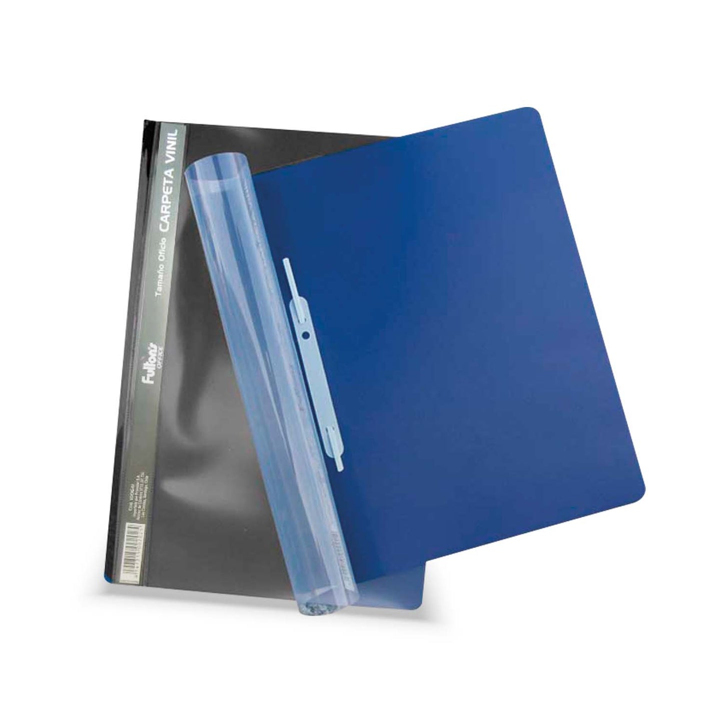 Carpeta con Tapa Transparente Oficio Vinil Azul | Fultons