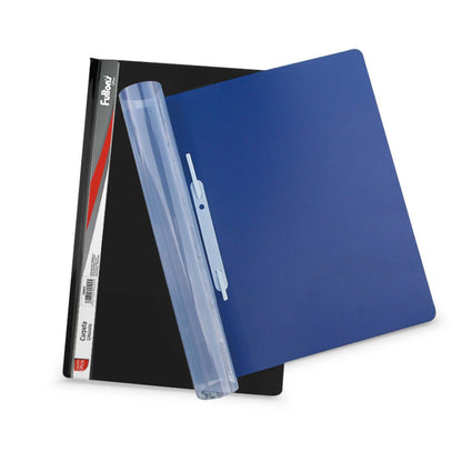 Carpeta con Tapa Transparente Oficio Vinil Azul | Fultons