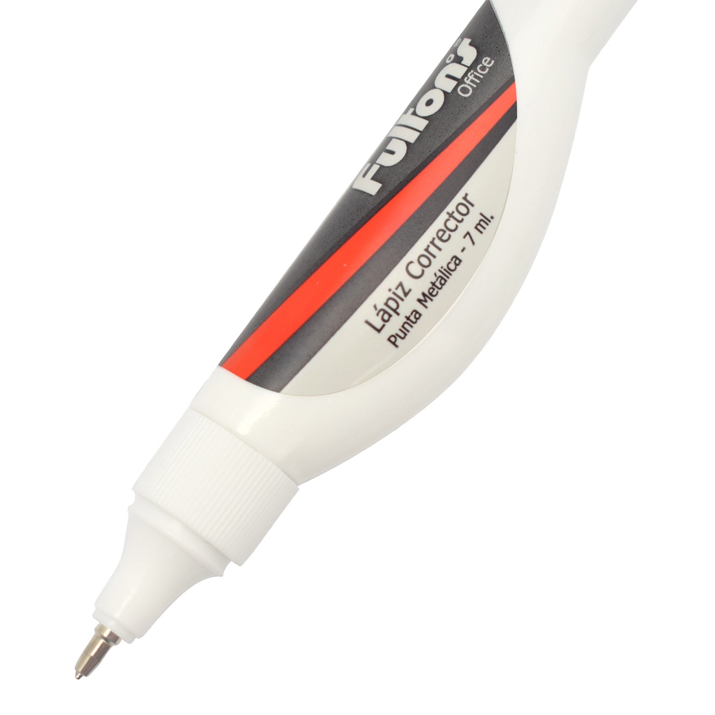 Corrector Liq. Lápiz Pta. Metálica Blanco | Fultons