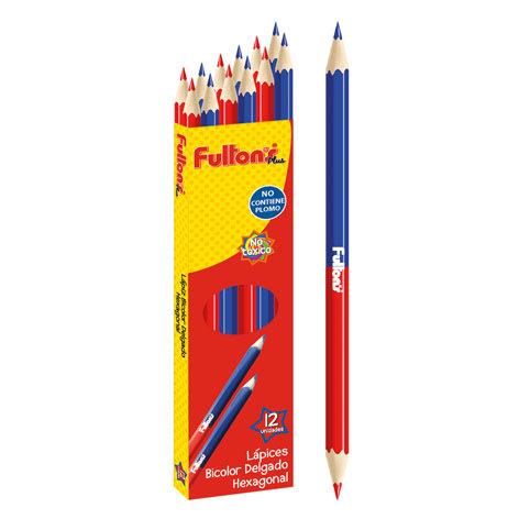 Lapiz Bicolor Delgado Hexagonal 737 | Fultons