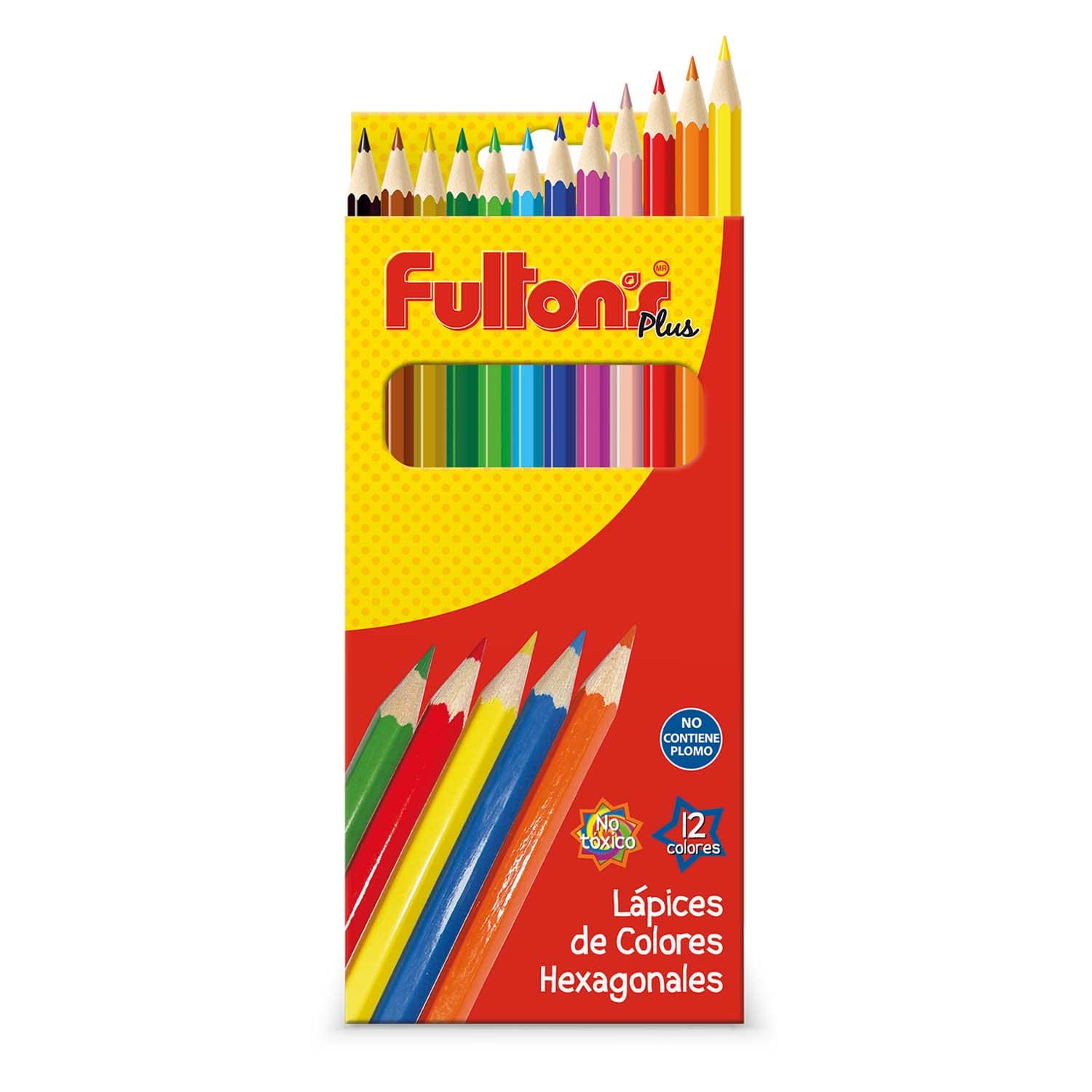 Lápices De Colores 12 Unidades Largo Hexagonal | Fultons