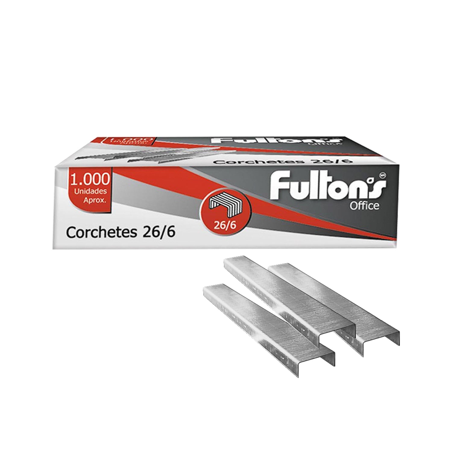 Corchetes Estándar 26/6 1000 Un Cromado Fultons