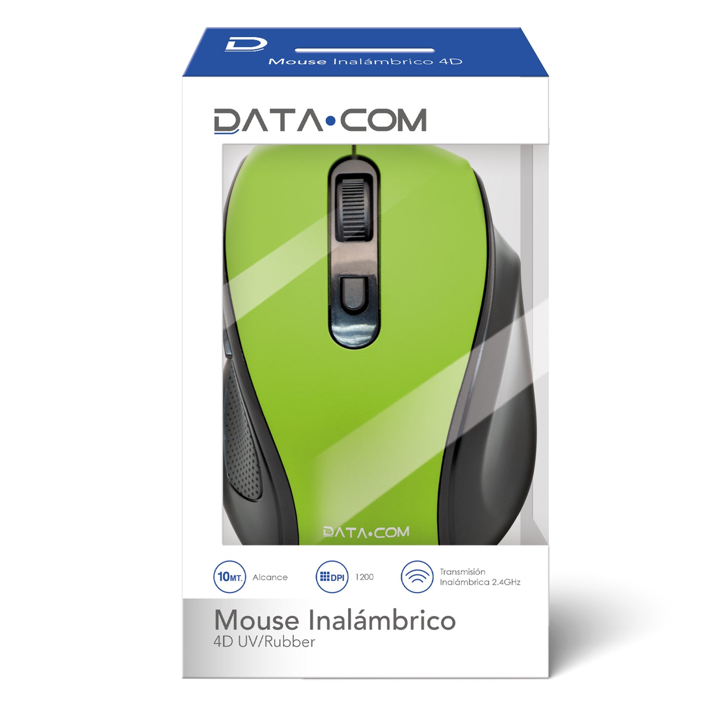 Mouse Inalámbrico Verde 4D | Datacom