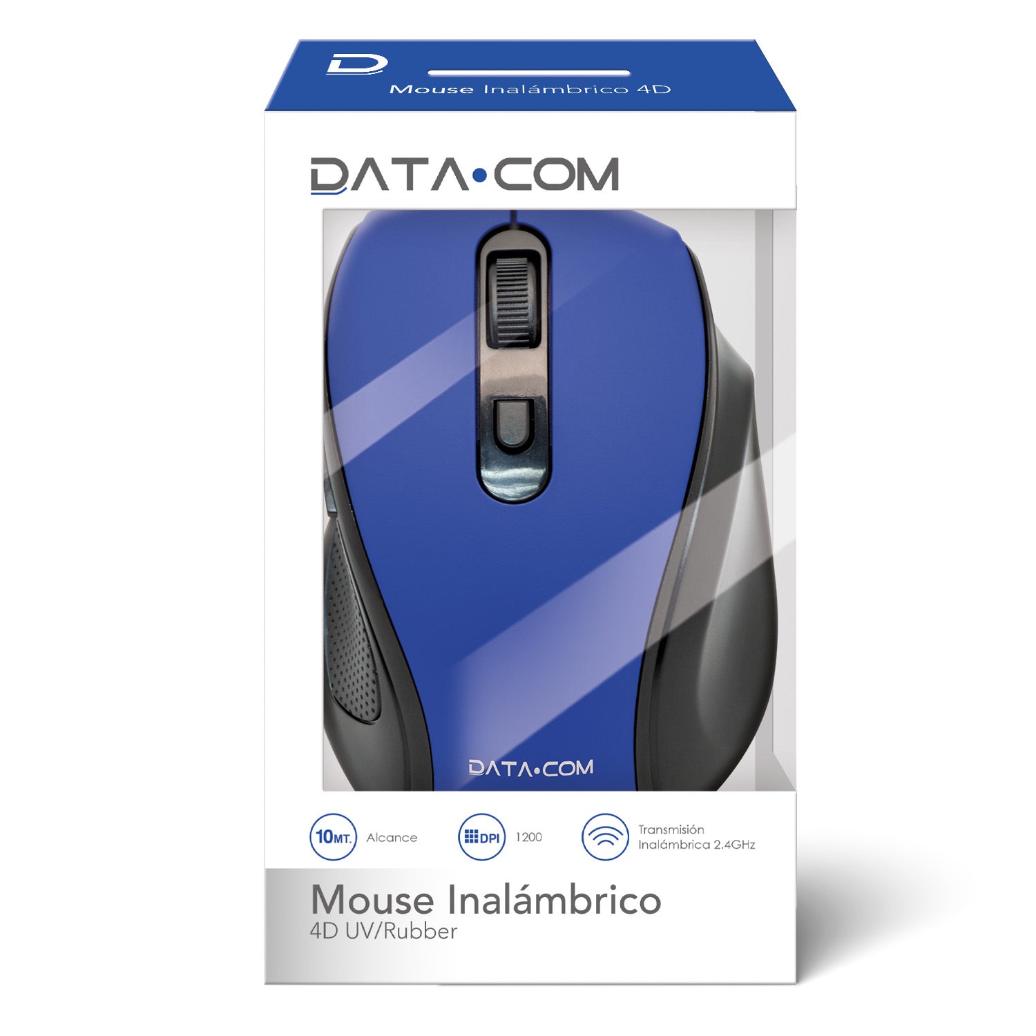 Mouse Inalámbrico Azul 4D | Datacom