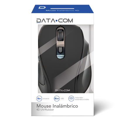 Mouse Inalámbrico Negro 4D | Datacom