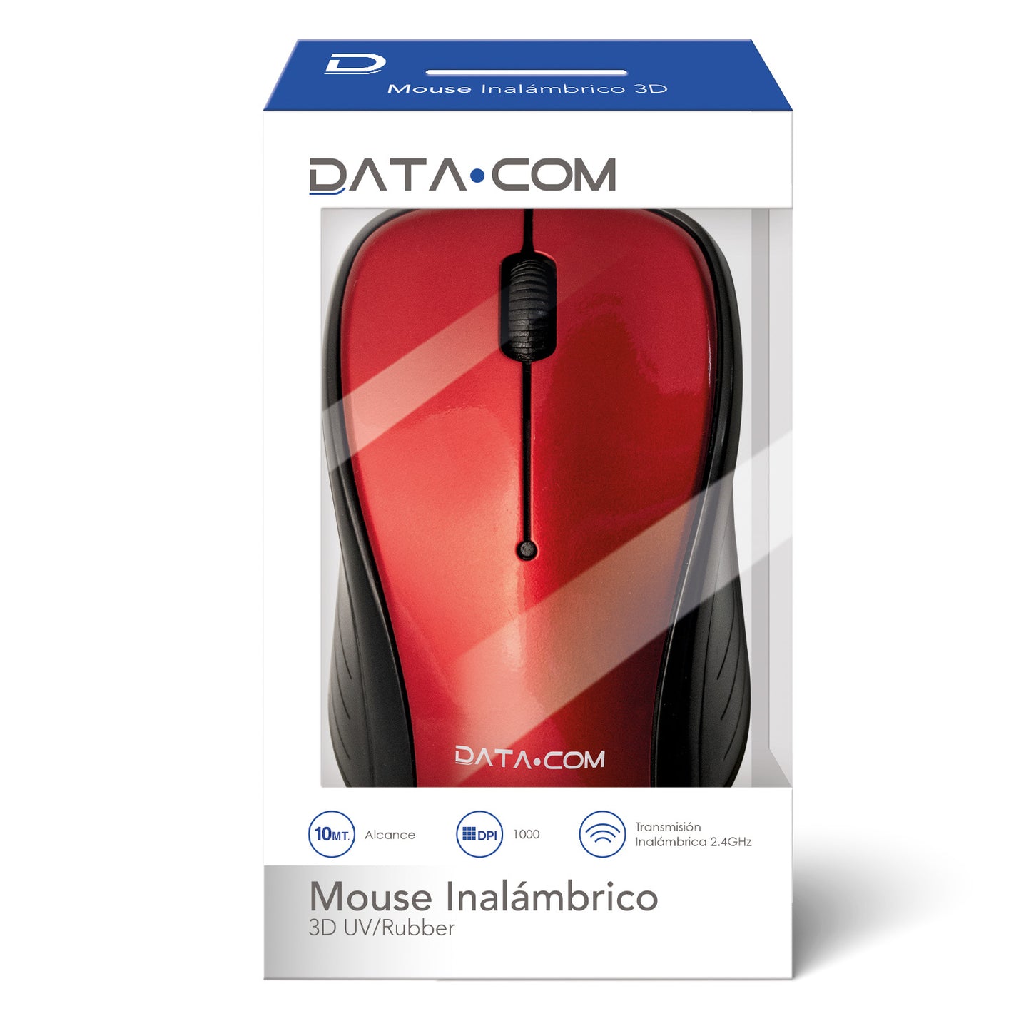 Mouse Inalámbrico Rojo 3D | Datacom