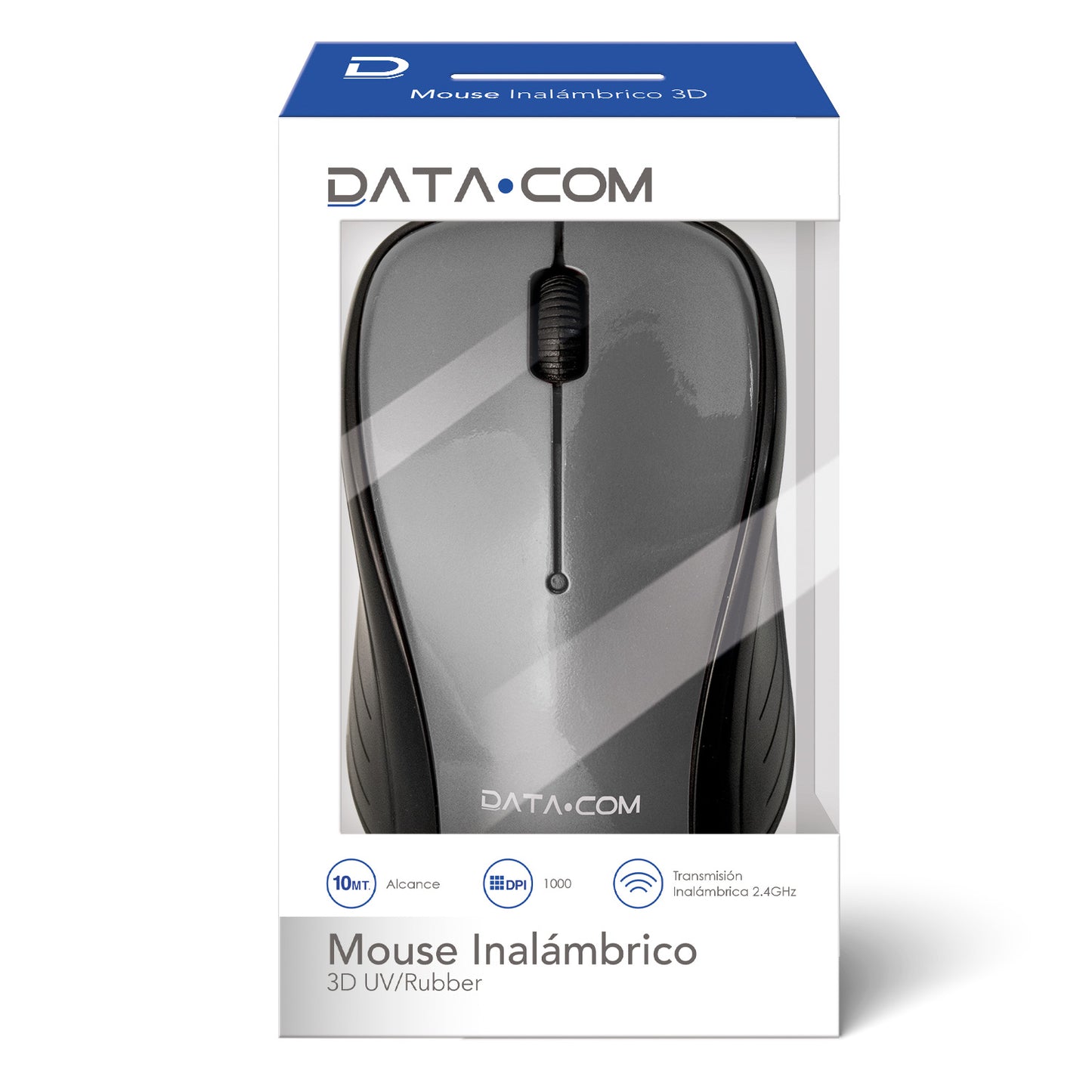 Mouse Inalámbrico Plata 3D | Datacom