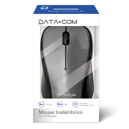 Mouse Inalámbrico Plata 3D | Datacom