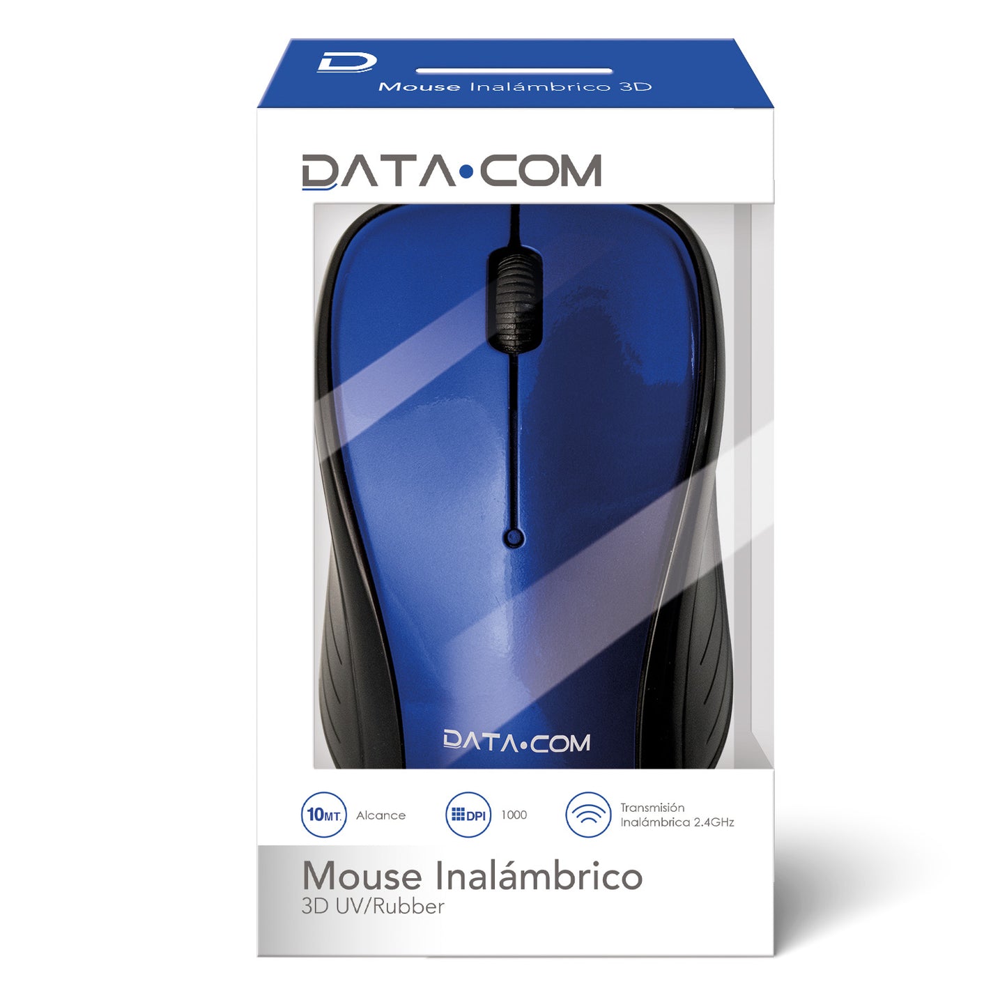 Mouse Inalámbrico Azul 3D | Datacom