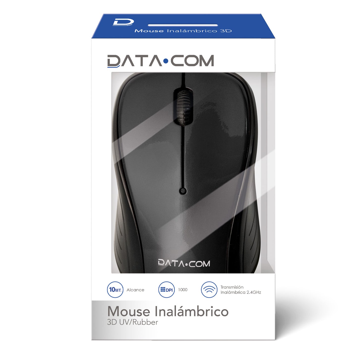 Mouse Inalámbrico Negro 3D | Datacom