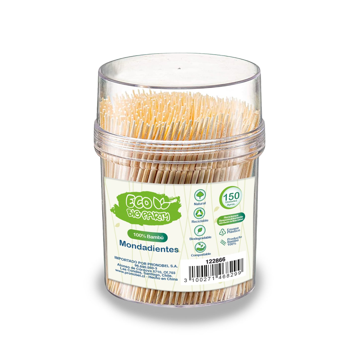 Tarro Mondadientes 150 Un Aprox | Big Party