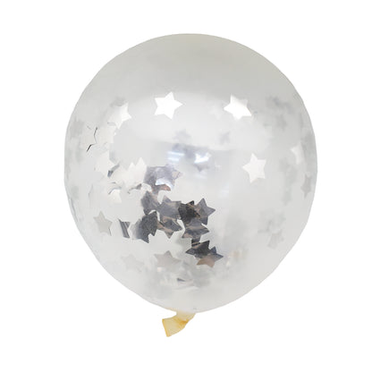 Pack Globo Chrome Plateado + Confeti Estrella Plateada | Big Party
