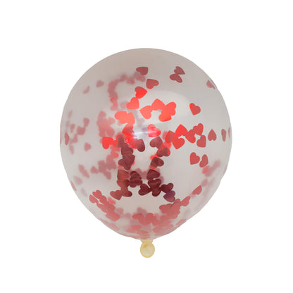 Pack Globo Transparente + Confeti Corazón Rojo | Big Party