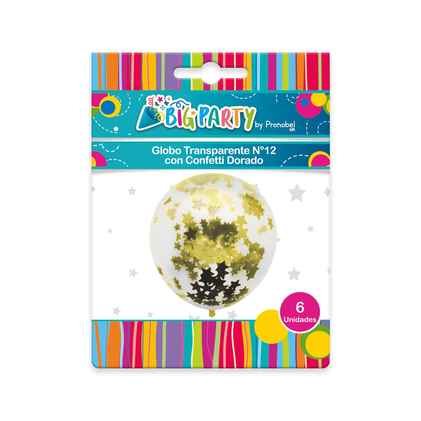 Pack Globo Transparente + Confeti Estrella | Big Party