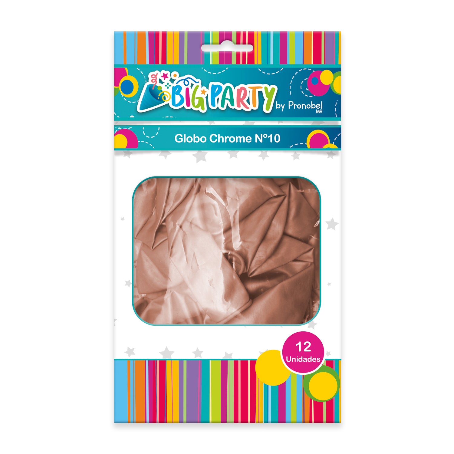 Globo Chrome N° 12 Rose Gold 12 Un. | Big Party
