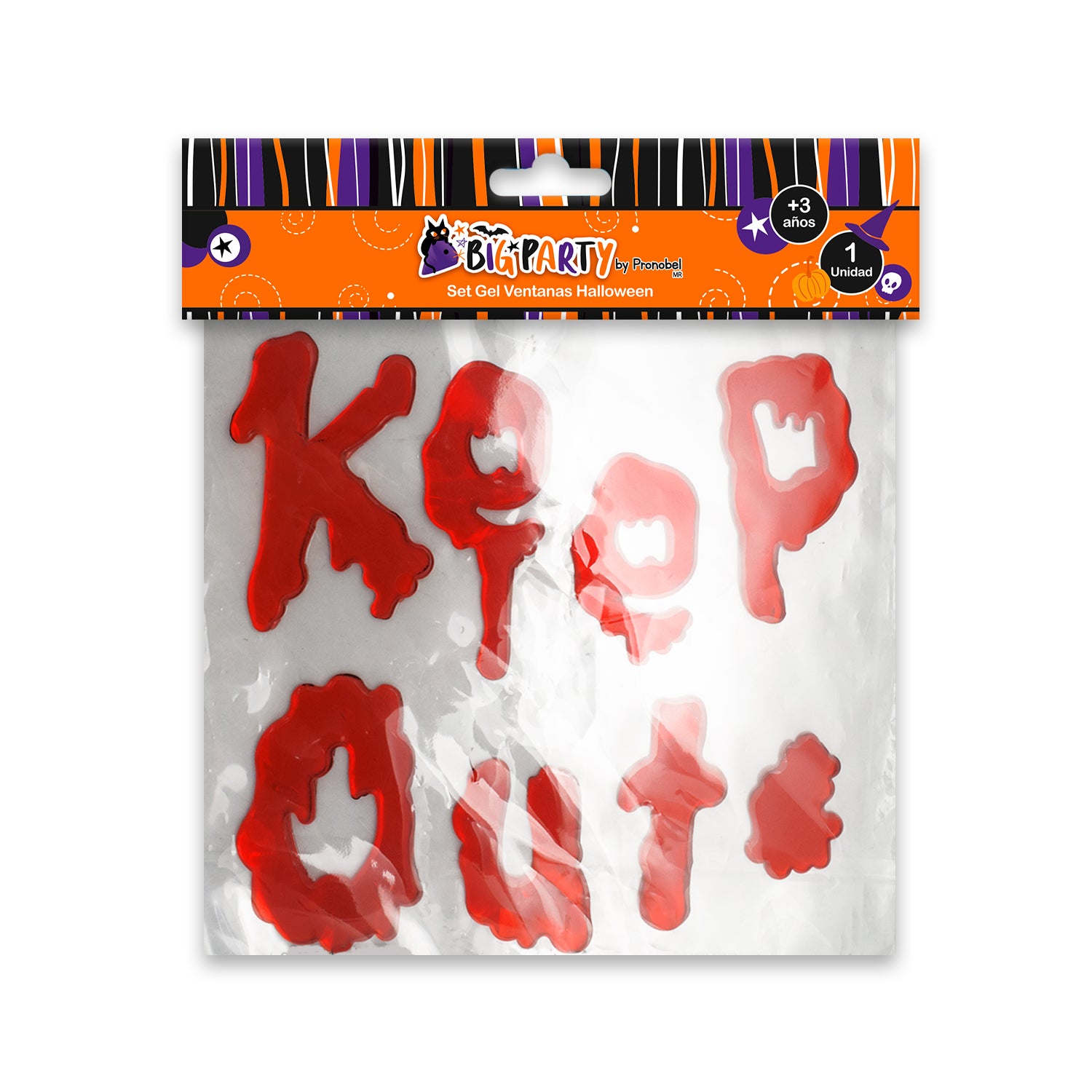 Sticker Gel Halloween 20x20 cm | Big Party