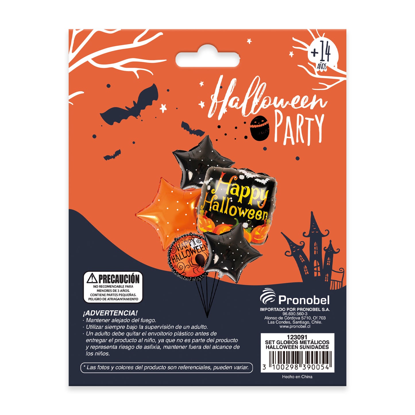Set 5 Globos Metálicos Halloween 45 cm Big Party