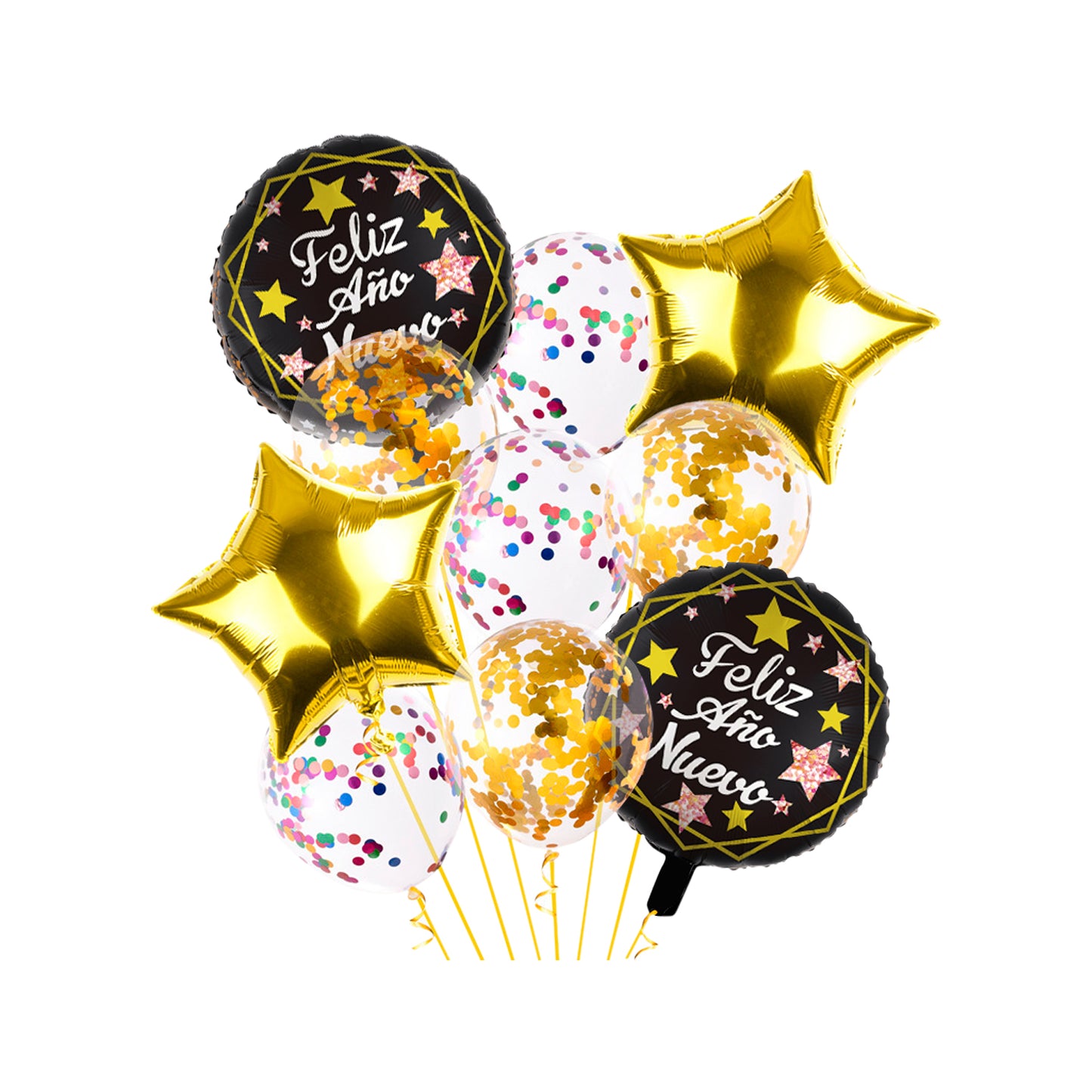 Set 10 Globos Feliz Año Nuevo 46 cm | Big Party