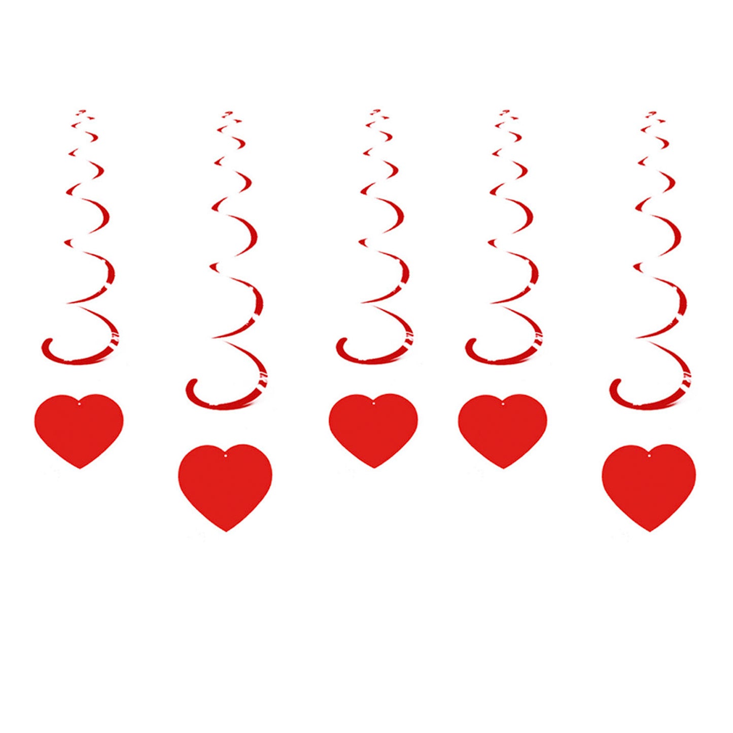 Set 6 Remolinos Con Corazon Rojo | Big Party
