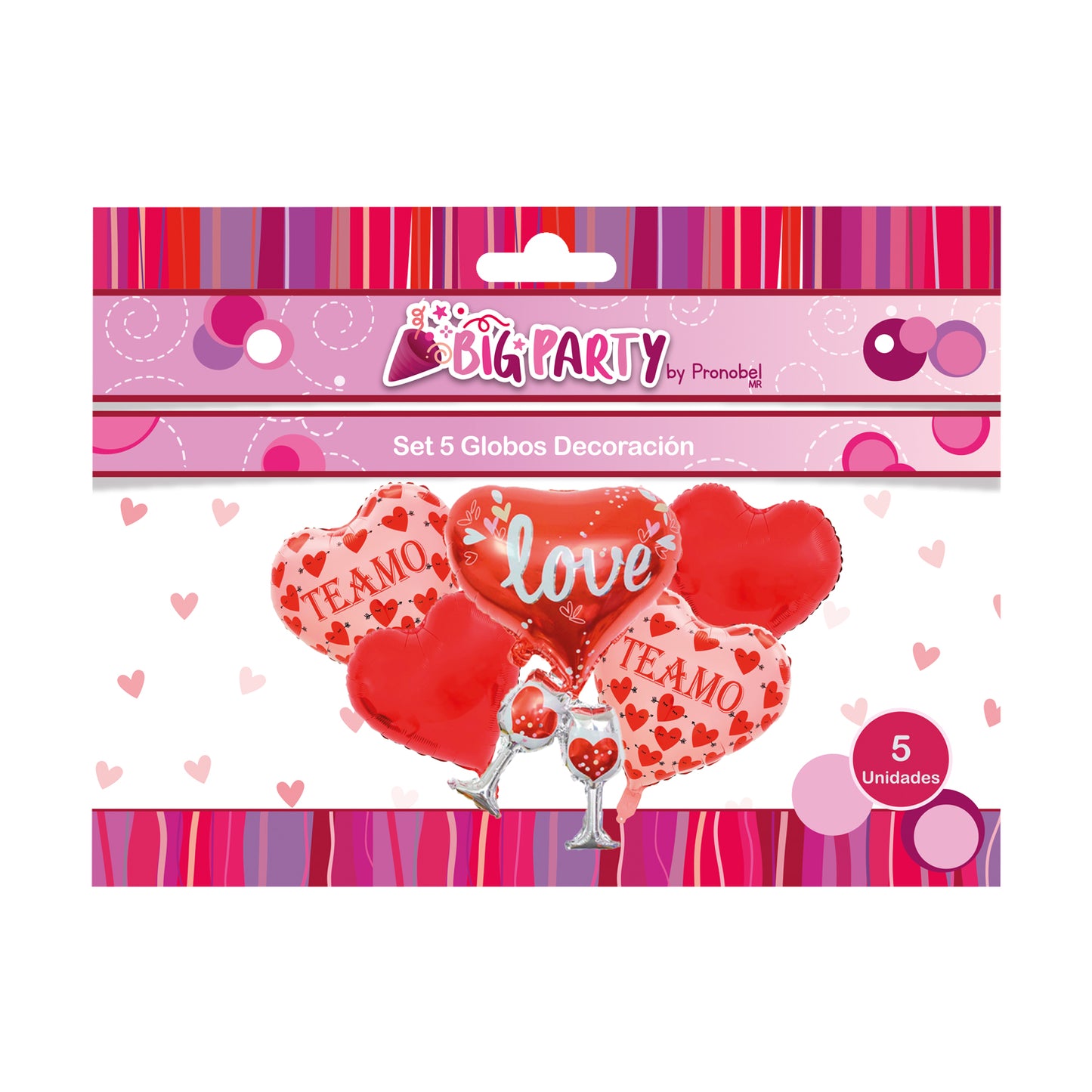Set 5 Globos Foil Corazon | Big Party