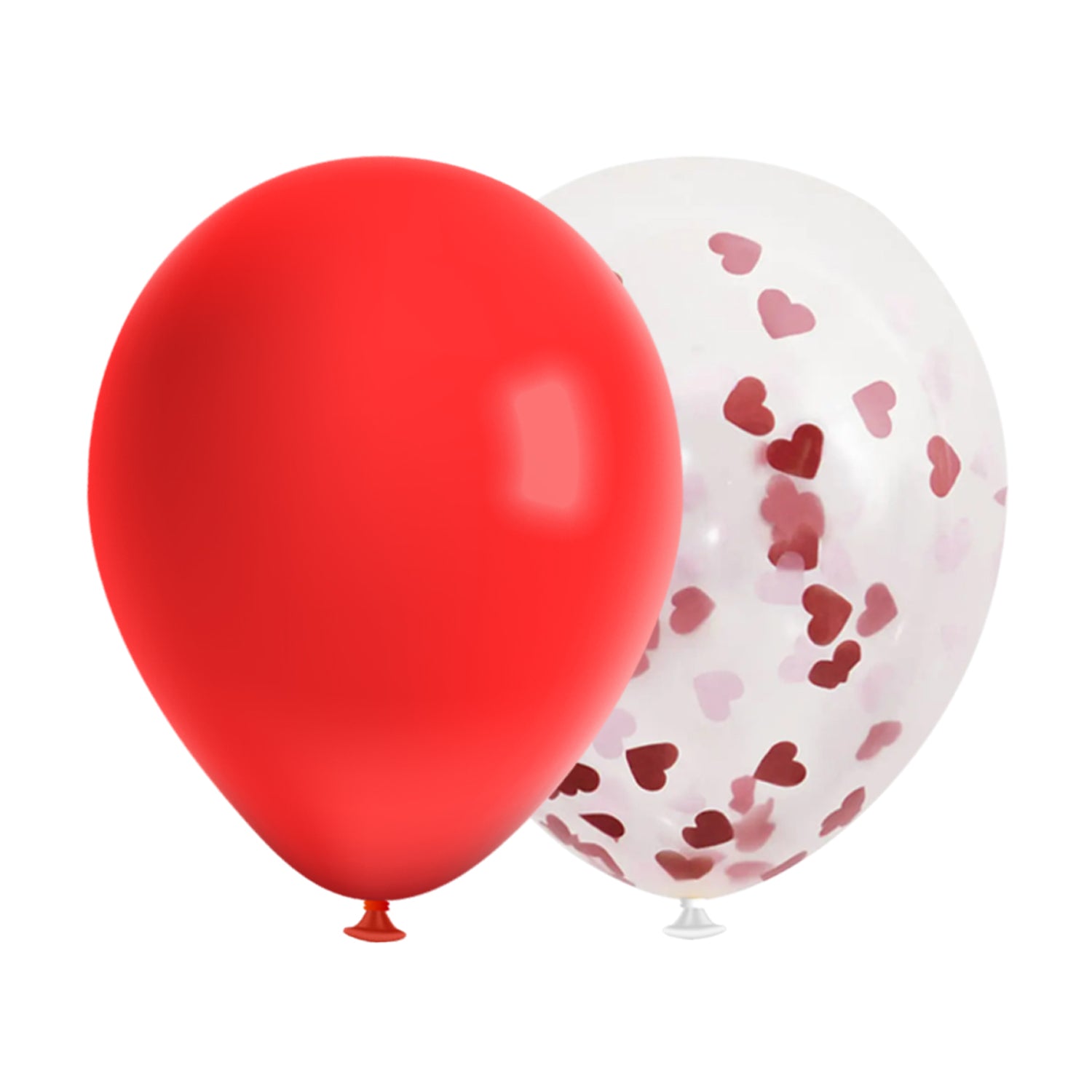 Set 6 Globos Rojo + Confetti Corazon | Big Party