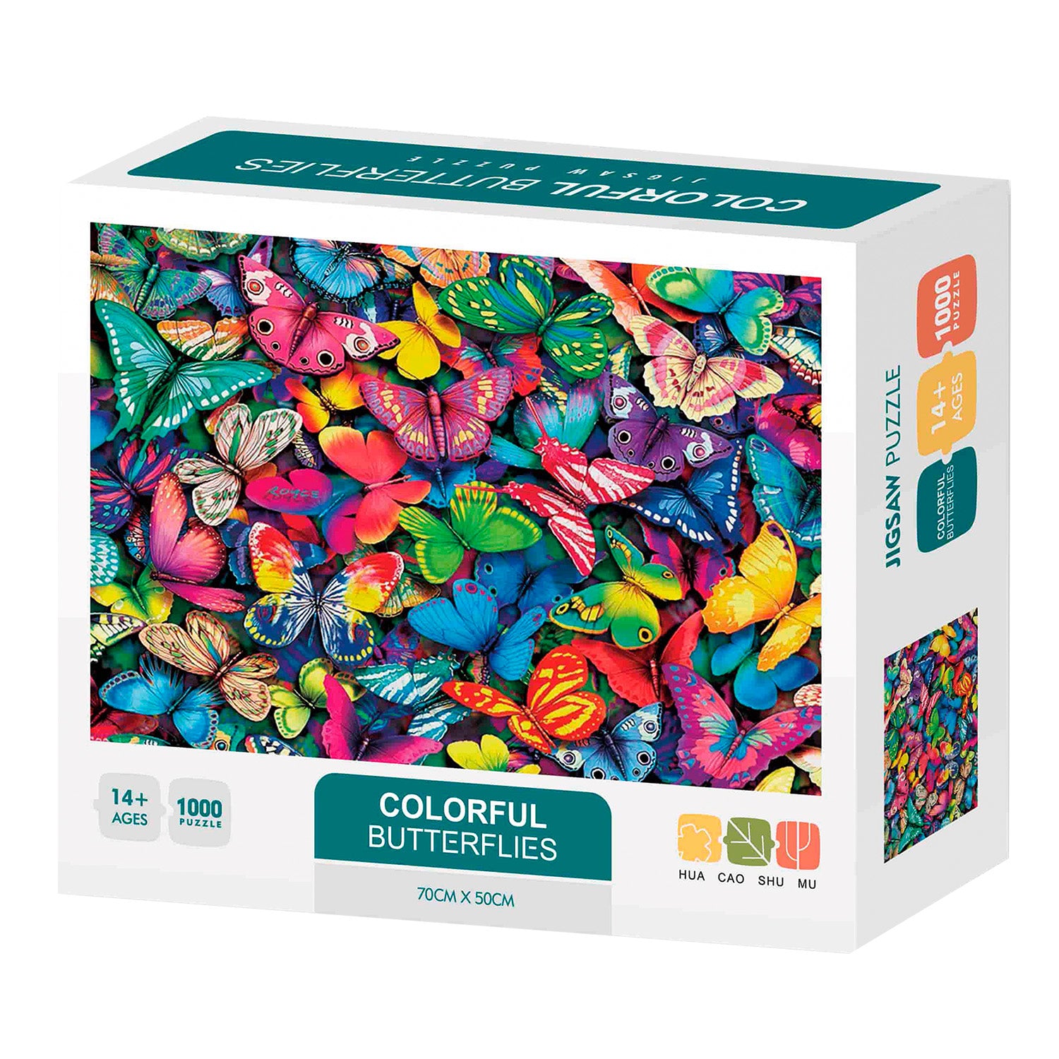 Puzzle 1000 Piezas Colores 23x19 cm Mariposas | Nobel Gift