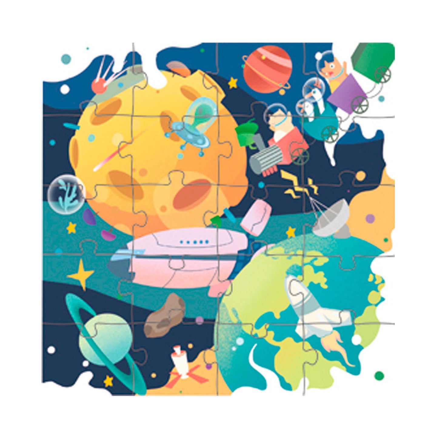 Libro Puzzle Magnético 60 Piezas Espacio