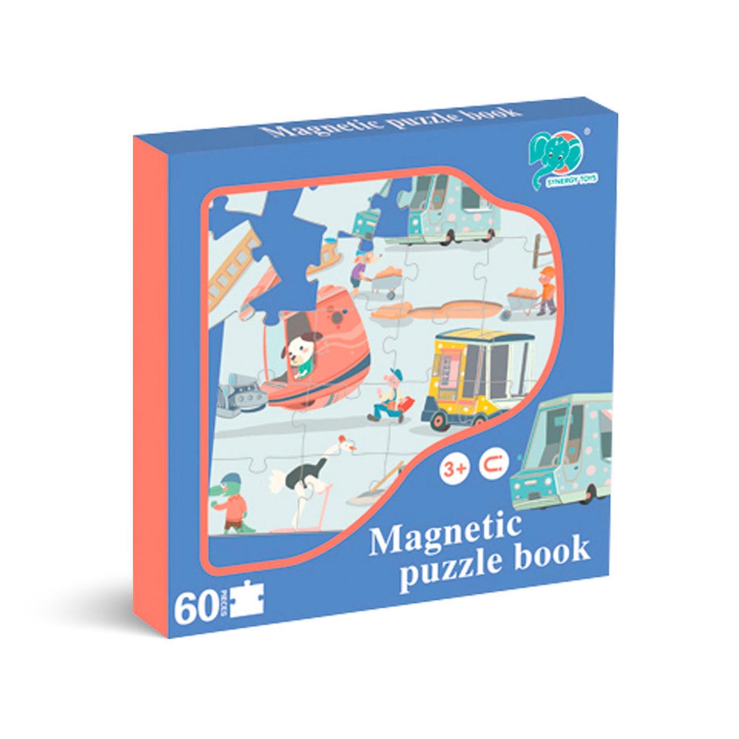 Libro Puzzle Magnético 60 Piezas Transporte